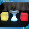 GLACS Control True Color RGB Changing LED luminous Armchair and Ottoman Illuminated Furniture Plastic Armchair and Cube Ottomans